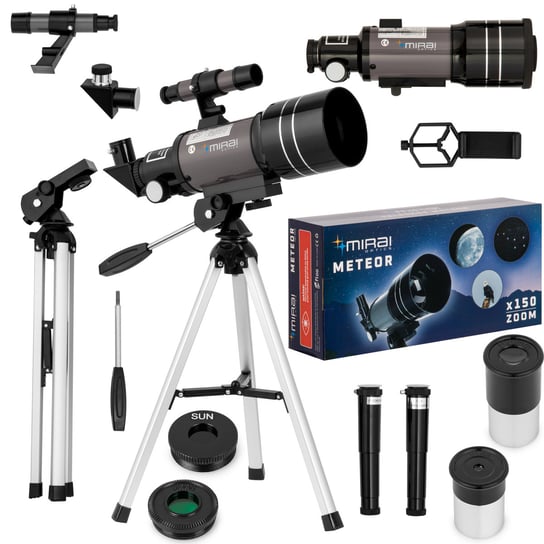 Teleskop Edukacyjny - Zoom 150X F30070 - Statyw, Okulary, Adapter, Filtry, Plecak - Mirai Optics Meteor Mirai Optics