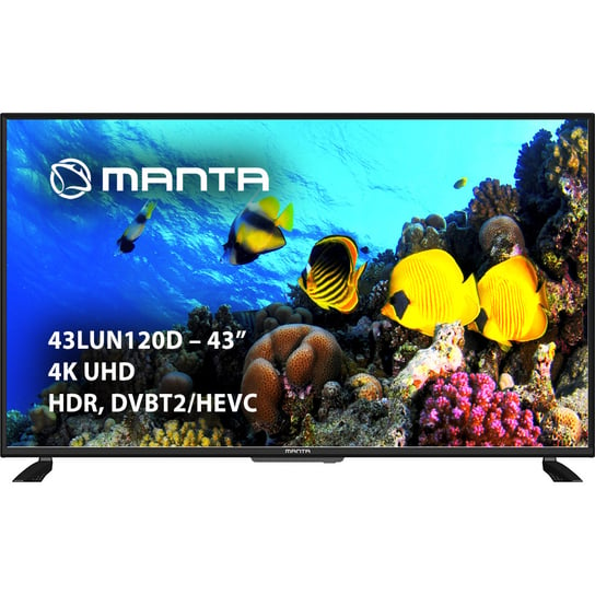 Telewizor 43 cale Manta 43LUN120D DVBT2/HEVC 4K UHD Manta