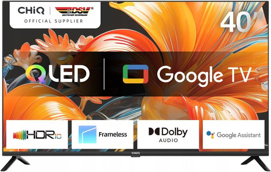 Telewizor ChiQ L40QG7V 40" QLED Full HD HDR Google TV Frameless Dolby Audio Chiq