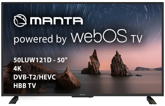 Telewizor MANTA 50LUW121D, LED, 50”, 4K UHD, USB, HDMI, Wi-Fi, HDR Manta