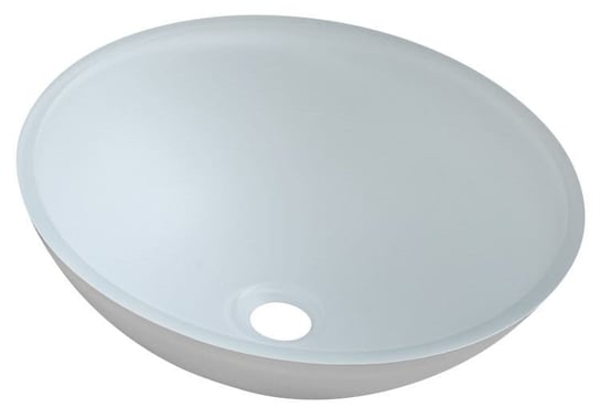 TELICA szklana umywalka nablatowa Ø 42 cm, biały mat Inna marka