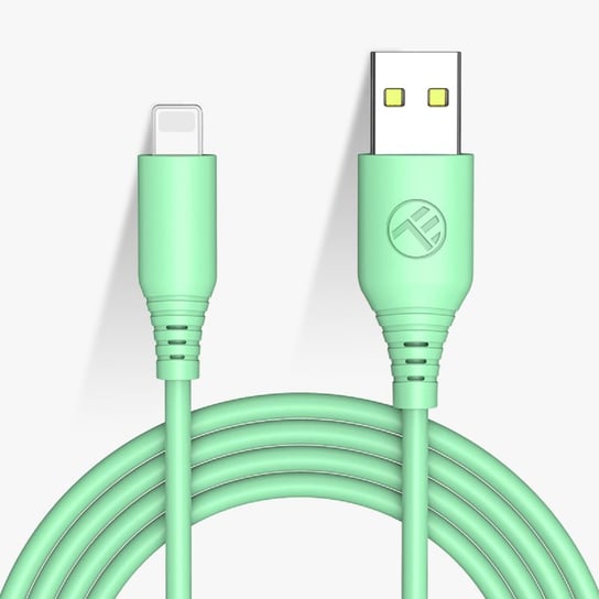 Tellur Silicone Data Cable, Usb To Lightning, 3A, 1M, Green TELLUR