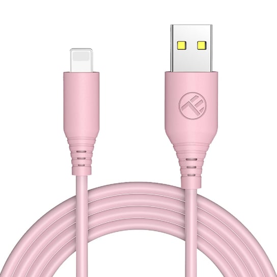 Tellur Silicone Data Cable, Usb To Lightning, 3A, 1M, Pink TELLUR