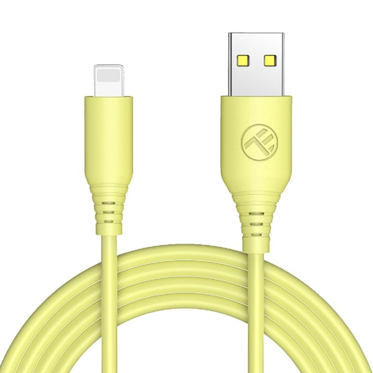 Tellur Silicone Data Cable, Usb To Lightning, 3A, 1M, Yellow TELLUR