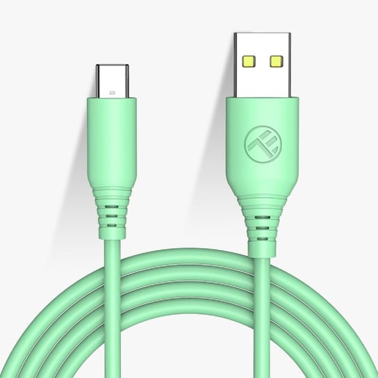 Tellur Silicone Data Cable, Usb To Type-C, 3A, 1M, Green TELLUR
