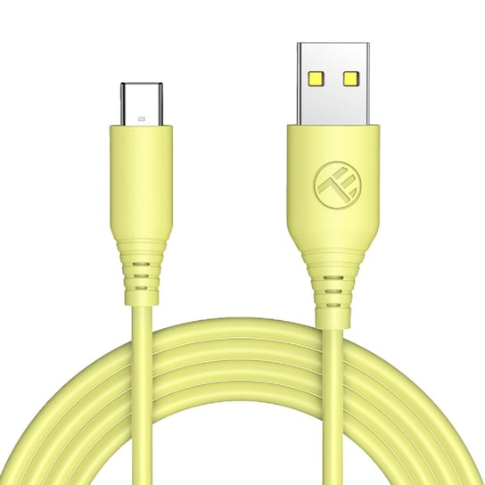 Tellur Silicone Data Cable, Usb To Type-C, 3A, 1M, Yellow TELLUR