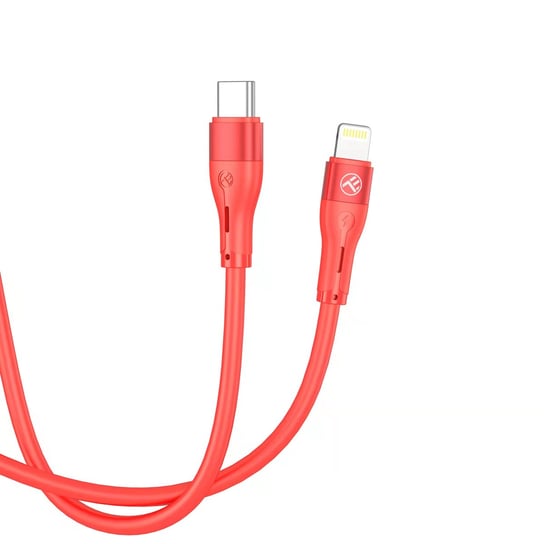Tellur Silicone Type-C To Lightning Cable, Pd18W, 1M, Red TELLUR