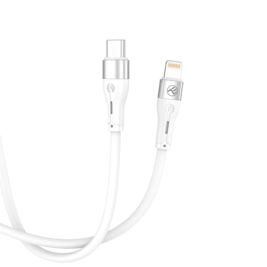 Tellur Silicone Type-C To Lightning Cable, Pd18W, 1M, White TELLUR