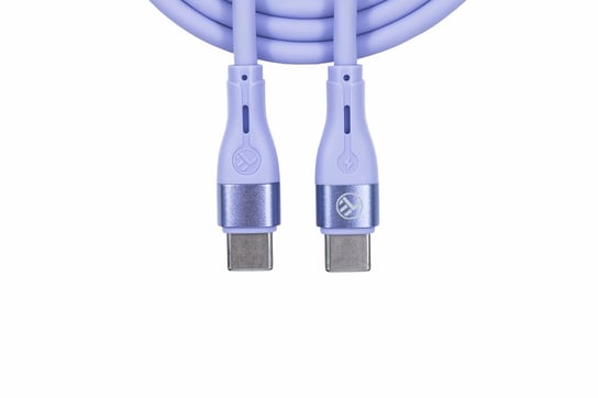 Tellur Silicone Type-C To Type-C Cable, 3A, Pd60W, 1M, Purple TELLUR