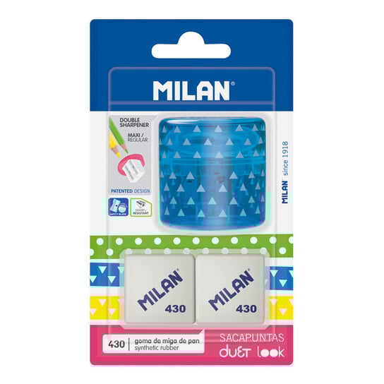 Temperówka Duet Niebieska + 2 Gumki 430 Milan
