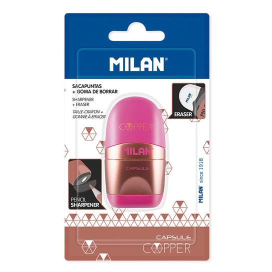 Temperówko - Gumka Capsule Copper Róż Bl Milan