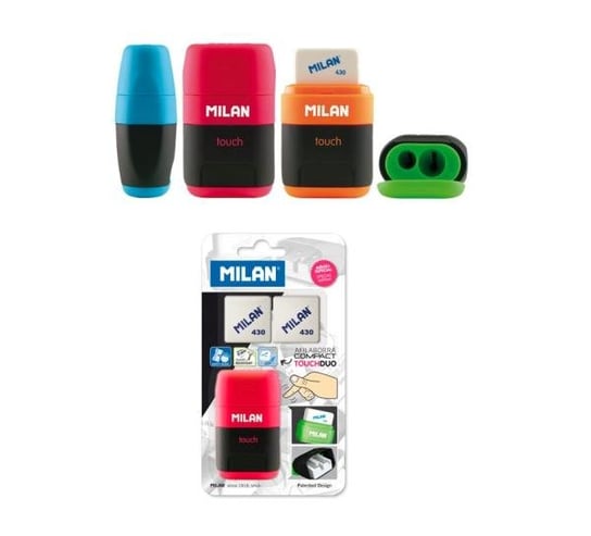 Temperówko - gumka, Compact Touch, 2 gumki, mix wzorów Milan