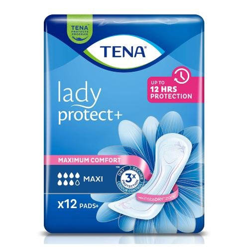 TENA LADY PROTECT+ MAXI, 12 szt - wkładki anatomiczne Tena