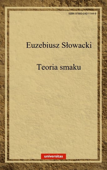 Teoria smaku w dziełach sztuk pięknych Słowacki Euzebiusz