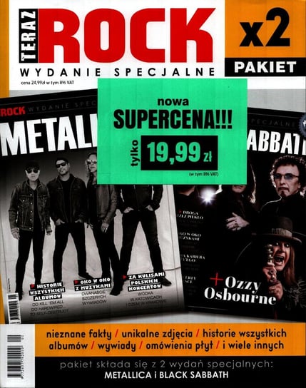 Teraz Rock Wydanie Specjalne Pakiet. Metallica i Black Sabbath Neker Media Sp. z o.o.