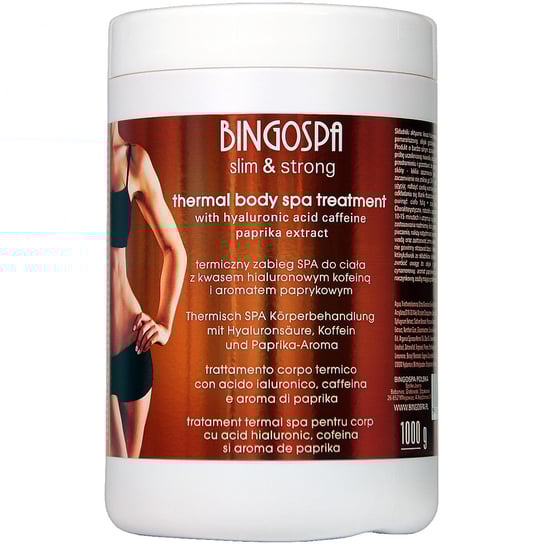 Termiczny zabieg SPA z kwasem hialuronowym, kofeiną i aromatem paprykowym BINGOSPA slim&strong BINGOSPA