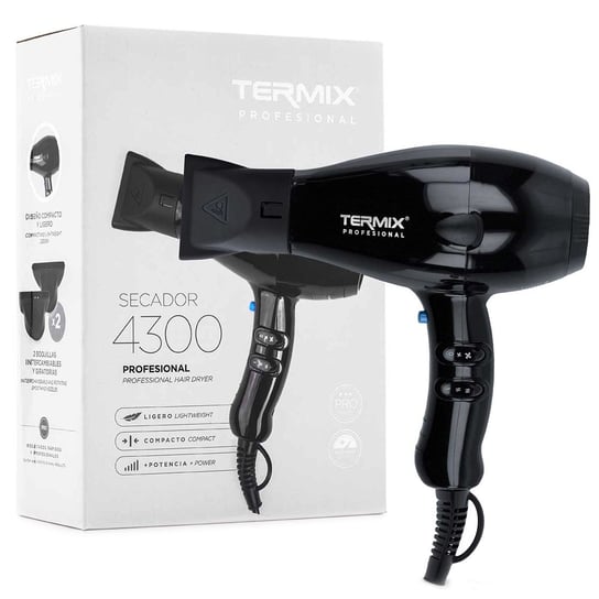 Termix 4300 profesjonalna suszarka do włosów czarna, 3 stopnie regulacji temperatury, lekka i ergonomiczna, wygodna Inna marka