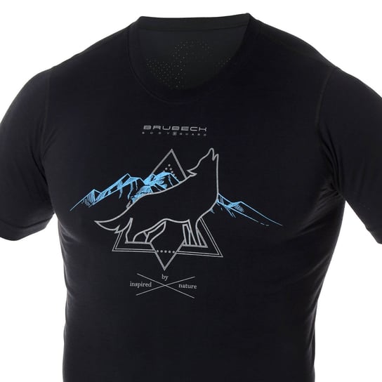 Termoaktywny T-Shirt Brubeck Outdoor Czarny Wilk BRUBECK