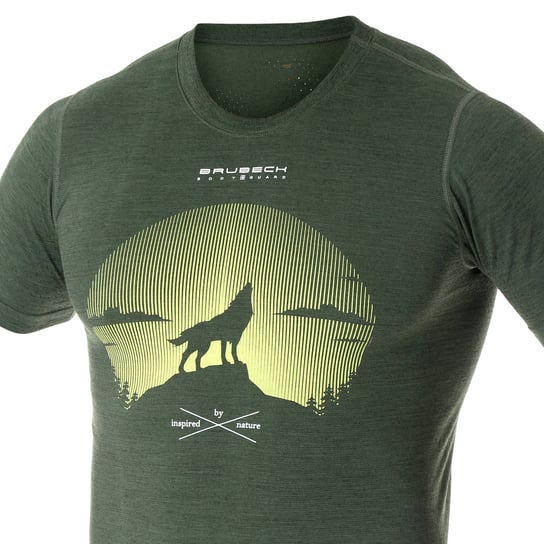 Termoaktywny T-Shirt Brubeck Outdoor Zielony Wilk BRUBECK
