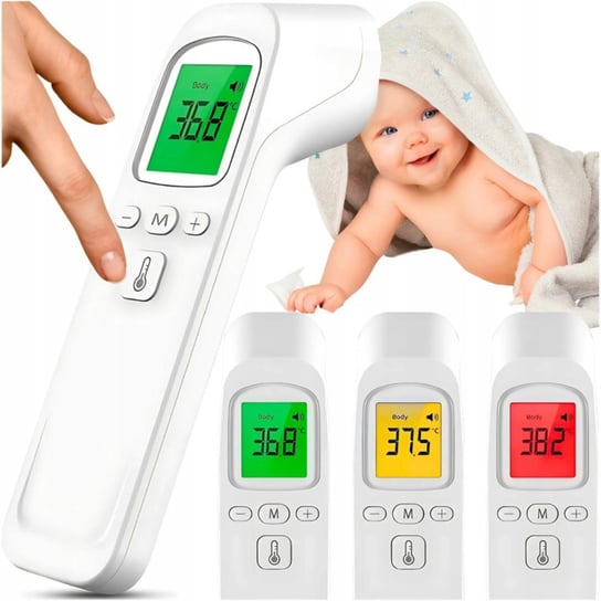 TERMOMETR BEZDOTYKOWY NA PODCZERWIEŃ LCD - DOKŁADNY, HIGIENICZNY, SZYBKI GlamVibe