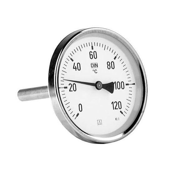 Termometr bimetaliczny BiTh 100, fi 100 mm, 0-120°C, tuleja 45 mm, 1/2" ax, kl. 2,0 AFRISO