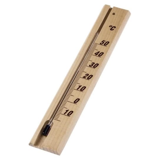 Termometr do wnętrz, drewniany, 20 cm, analogowy Inna marka