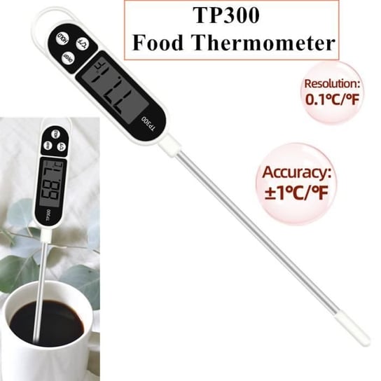 Termometr do żywności TP300 Termometr kuchenny do gotowania Mięso Woda Mleko Sonda do żywności BBQ Thermomè Inna marka