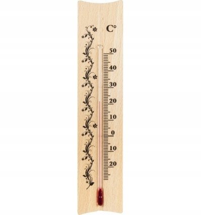 Termometr drewniany wewnętrzny pokojowy wiszący BIO FLORENTYNA