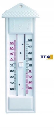 Termometr Ogrodowy Plastikowy MIN MAX Plastikowy - Biały Bezrtęciowy TFA Dostmann