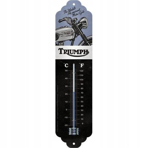 Termometr TRIUMPH motor duży 28cm metalowy prezent Nostalgic-Art.