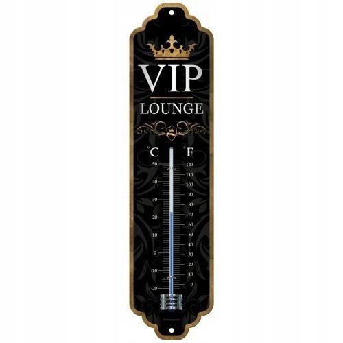 Termometr VIP LOUNGE duży metalowy 28cm Nostalgic-Art.