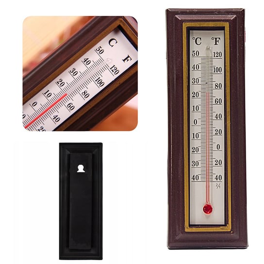 Termometr Zewnętrzny Wewnętrzny Płaski Na Okno Na Ścianę Od -40°C Do +50°C Długość 16 Cm decortrend
