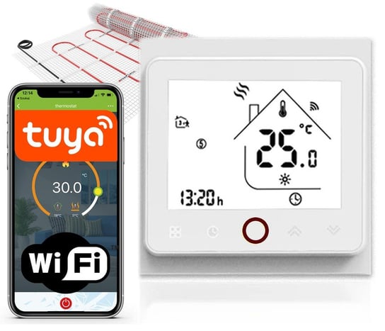 Termostat Pokojowy Regulator Temperatury Wifi 16A, White Inna marka