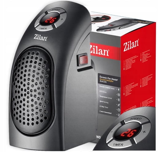 Termowentylator Grzejnik Elektryczny Ceramiczny Do Gniazdka 400 W Zilan