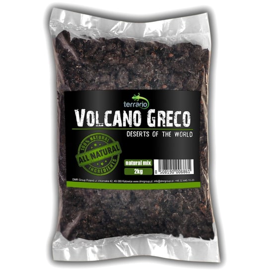 Terrario Volcano Greco 2kg - podłoże pustynne czarne Inna marka