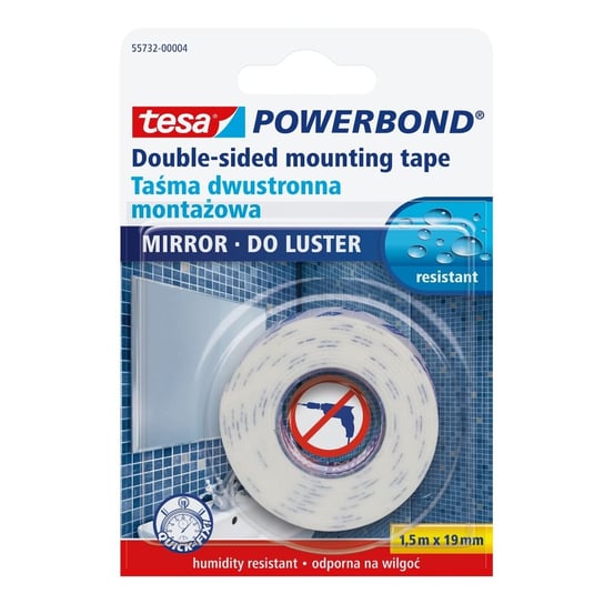 Tesa Powerbond Dwustronna Taśma Montażowa do Luster Piankowa 19mm x 1,5m TESA