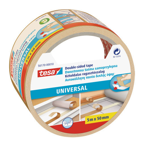 Tesa, Taśma dwustronna uniwersalna, 5m x 50mm TESA