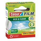 Tesafilm Eco&Clear Taśma Biurowa Samoprzylepna Przezroczysta 33m x 19mm TESA