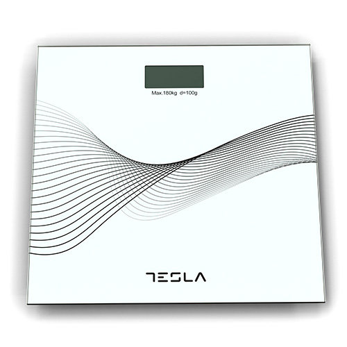 Tesla BS103W Waga łazienkowa, automatyczne wyłączenie, do 180 kg, Biały TESLA