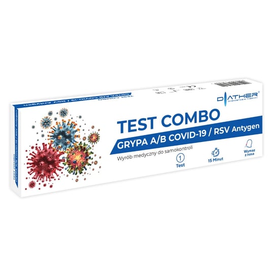TEST COMBO GRYPA A+B/COVID-19/RSV Antygen DIATHER