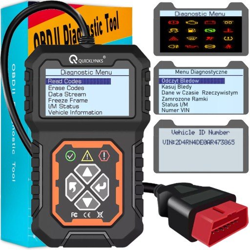 Tester Diagnostyczny Interfejs OBD2 język POLSKI SKANER BŁĘDÓW Check Engine iLogic
