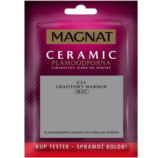 Tester Farby Magnat Ceramic Grafitowy Marmur C31 30ml Śnieżka Inna marka