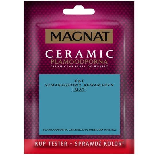 Tester Farby Magnat Ceramic Szmaragdowy Akwamaryn C61 30ml Śnieżka Śnieżka