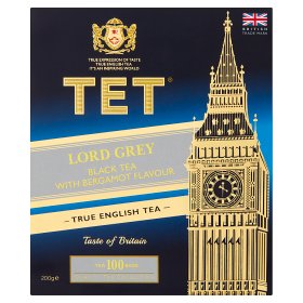 TET Lord Grey Herbata czarna 200 g (100 x 2 g) TET
