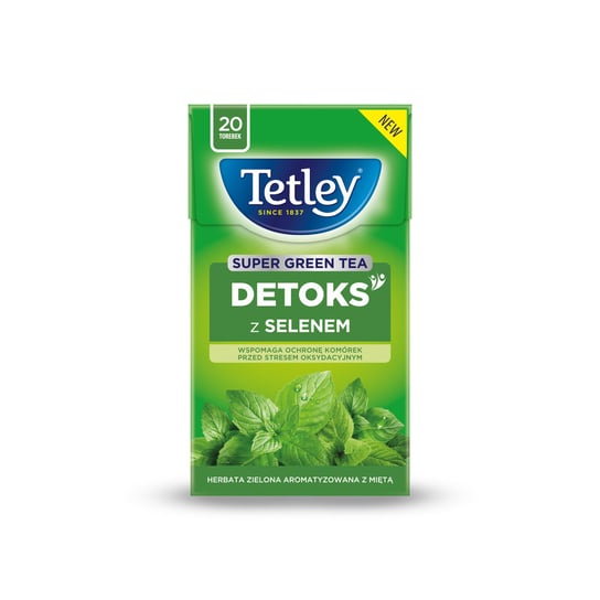 Tetley detoks herbata zielona z miętą 40g 20tb Tetley