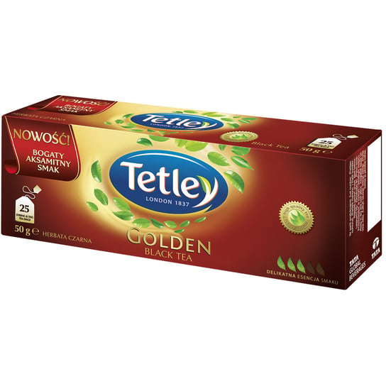 Tetley golden black herbata czarna 25 torebek 50g Tetley