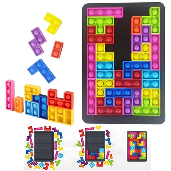 Tetris Puzzle Pop It Gra Logiczna Sensoryczna Inna marka