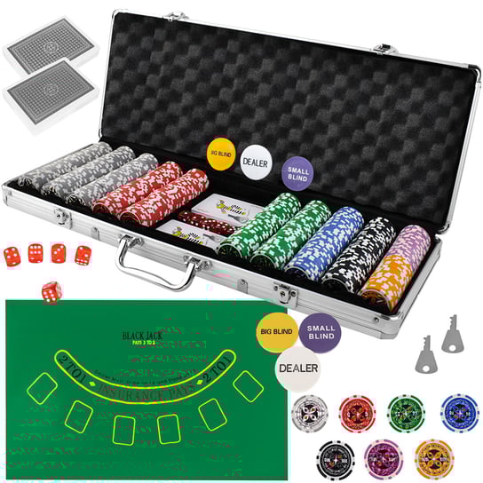 Texas Poker, Zestaw do Pokera 500 Żetonów, Malatec Malatec