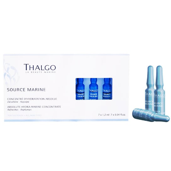 Thalgo Source Marine Zestaw: silnie nawilżający koncentrat do twarzy 7x1,2ml Thalgo