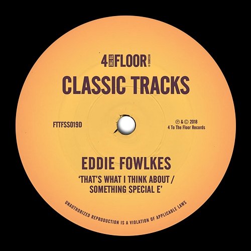 That's What I Think About / Something Special E Eddie Fowlkes